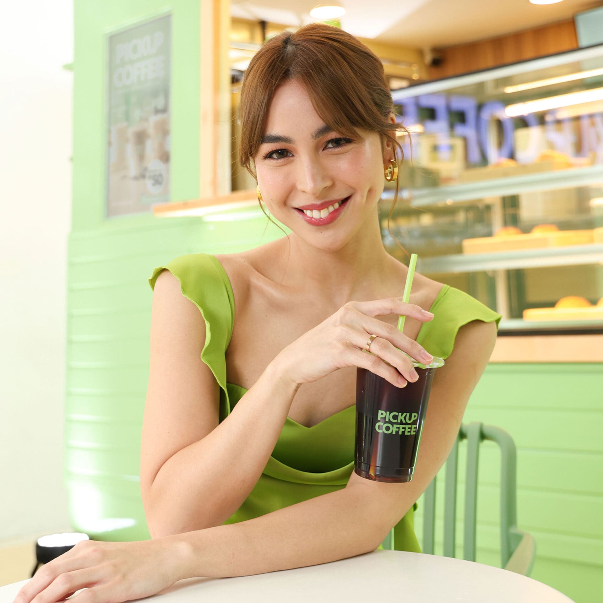 Julia Barretto drinks coffee espresso