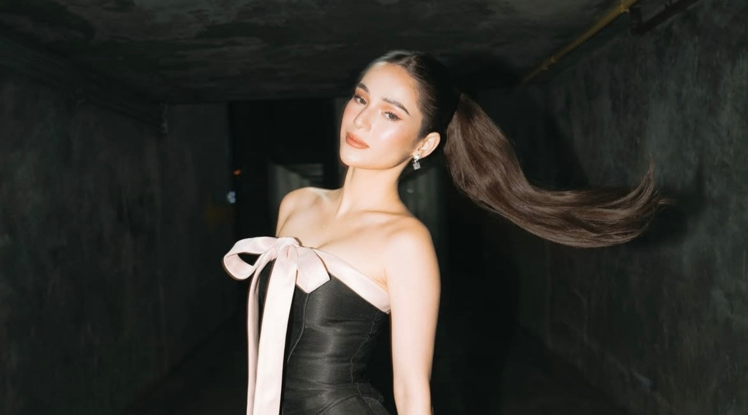 Barbie Imperial in her Black and Pink Ribbon dress as curated by Aecia