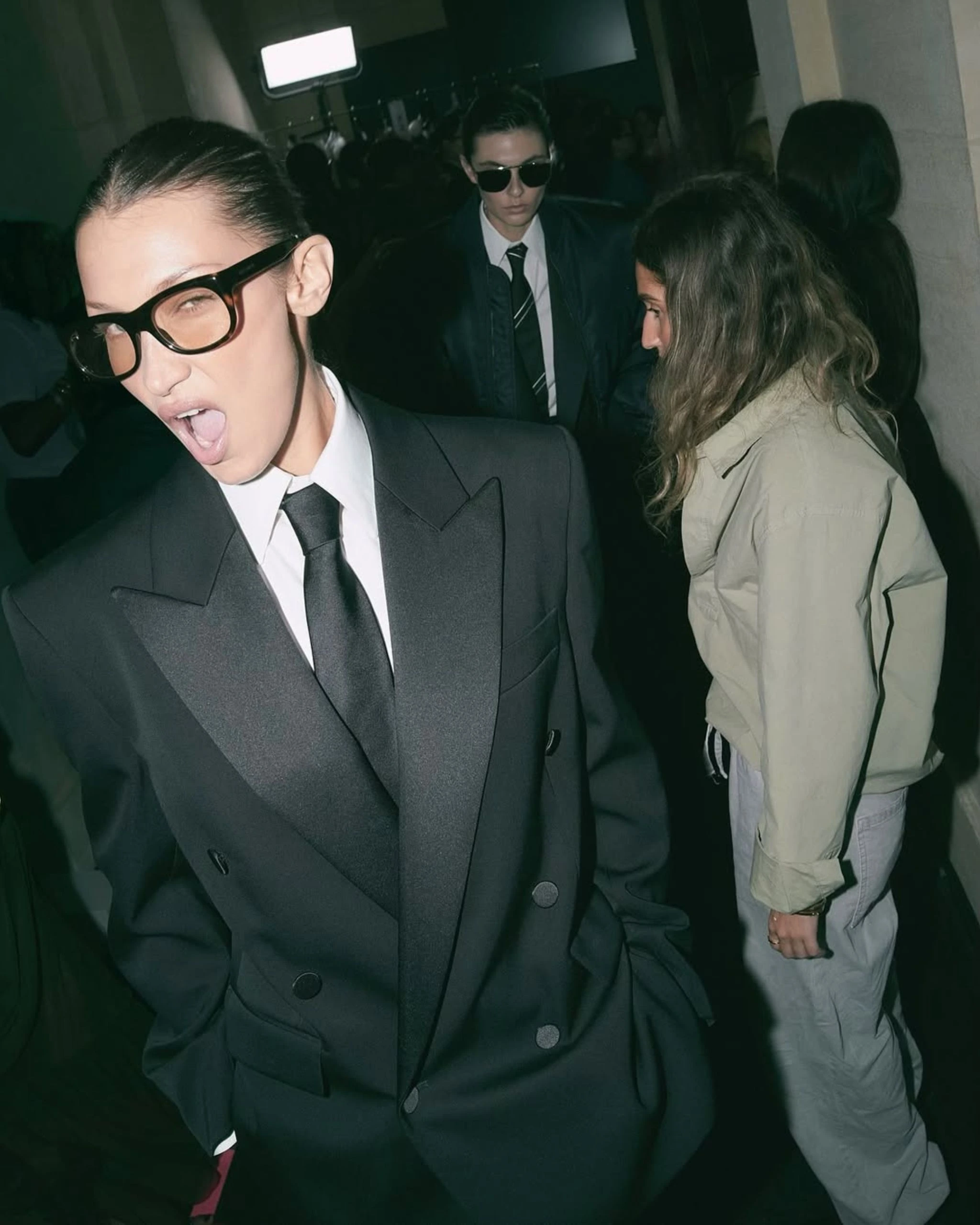 mega fashion trend report neckties bella hadid saint lauren